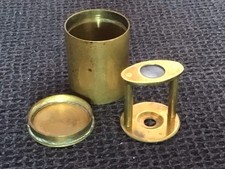 Antique Brass  Thread Counter or Linen prover in Brass Case vgc