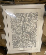 Funky paper cut  Map Of London art picture 