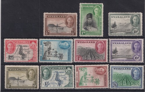 Nyasaland stamps 1945 kgvi - stamps,