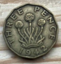 1942 Three Pence Coin