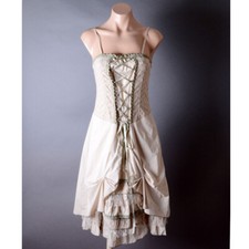 Petticoat Corset Victorian Steampunk Ball Western Bustle Dress S M L XL 2XL 3XL