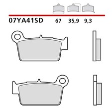 BREMBO REAR BRAKE PAD KIT ZERO