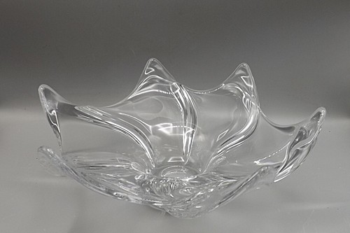 Large art glass table - glass, bowl