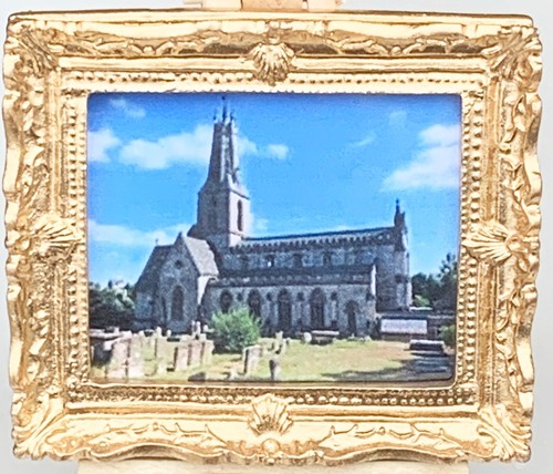 Dolls house church framed - dolls,