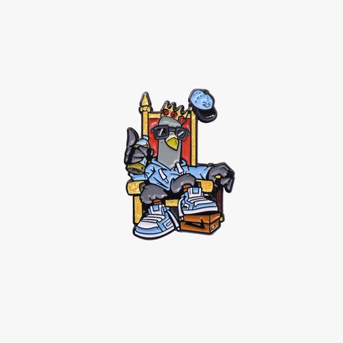 Blue king pigeon graphic - graphic, pin