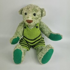 OOAK Ollie Bear Artist Teddy Handmade Mohair Green Outfit Limited Edit. 1996 15"