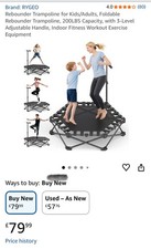 RYGEO Rebounder Trampoline for Kids/Adults Foldable Rebounder Trampoline Indoor