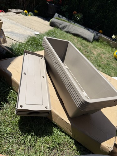 Beige plastic rectangular - beige,