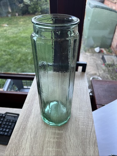 Vintage green glass tall pasta - tall,