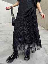 Black Soft Tulle The Clever Secret Urban Chic Funky Chic Mesh Long skirt  10 12