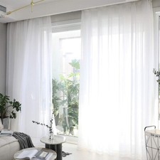 Pair (2 Panels) Voile Curtains