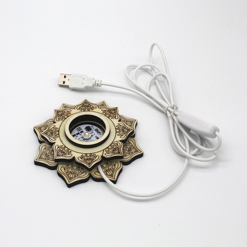 Lotus flower wooden crystal - 3d,