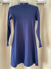 NWT Vintage AMERICAN APPAREL SKATER DRESS navy black stripe M cotton unworn