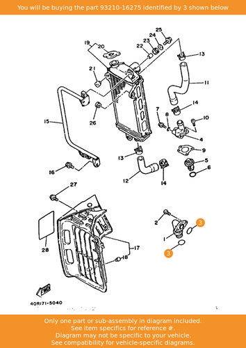 Yamaha ring 93210 16275 oem - yamaha,