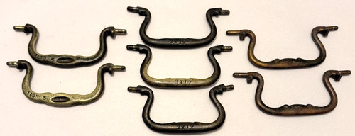 Antique brass drawer pulls - brass,