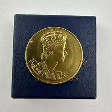 Queen Elizabeth II coronation Souvenir Medallion And Box