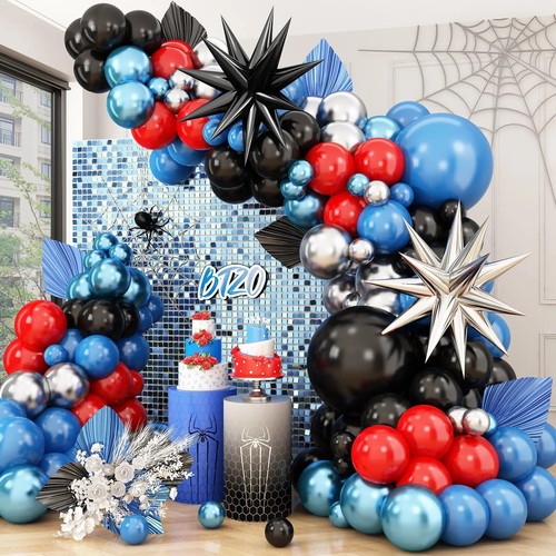 107pcs blue red black - 107pcs, balloon