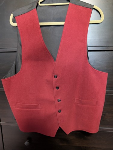Crimson moleskin waistcoat - moleskin,