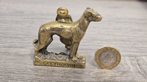 Vintage miniature brass dog - brass,