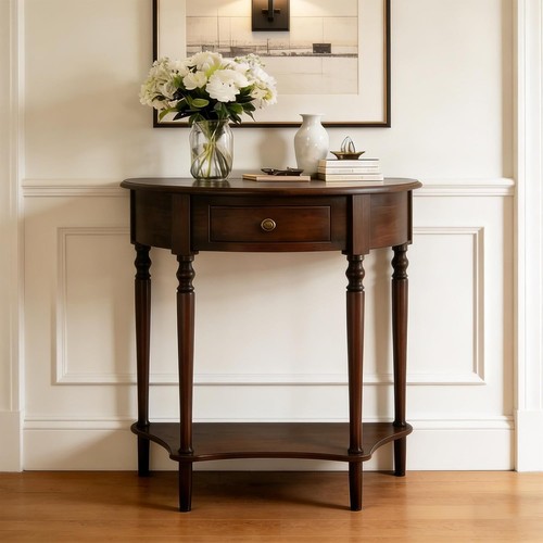 Vintage half moon console - vintage,