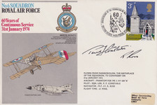 Phantom FGR2 XV438 Flown RAFM Cover: 1974 RAF 6 Sqn 60th Ann SHS + crew signed