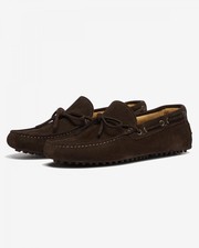 Oliver Sweeney Lastres Suede Mens Driving Shoes - Chocolate