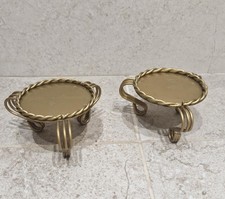 PAIR OF BRASS CANDLE HOLDERS