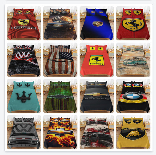 Cool racing car print bed - car,