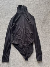 Black ASOS High Neck 10 leotard long sleeves