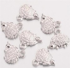 10 HEDGEHOG CHARMS PENDANTS