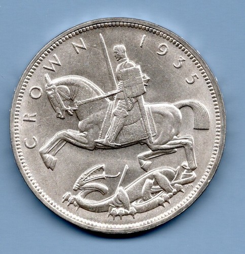 1935 silver crown coin 25th - silver,