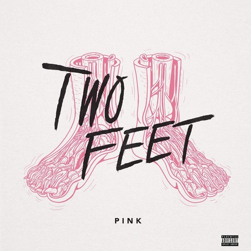 Two feet pink us - two,