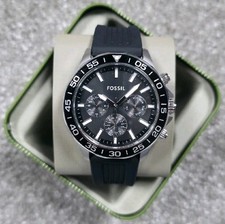 Fossil Bannon Multifunction Black Men Silicone Watch BQ2494 - Brand New