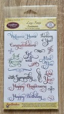 JustRite Clear Stamps - Large Fancy Sentiments
