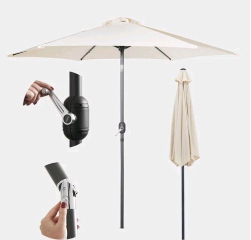 Cream parasol 7m - cream, parasol.