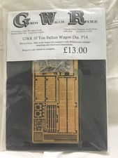 GEMINI WAGON RANGE O GAUGE 7mm GWR 10 TON BALLAST WAGON KIT Dia P14