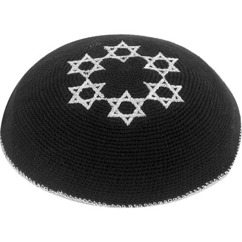 Black knitted kipah - 16,