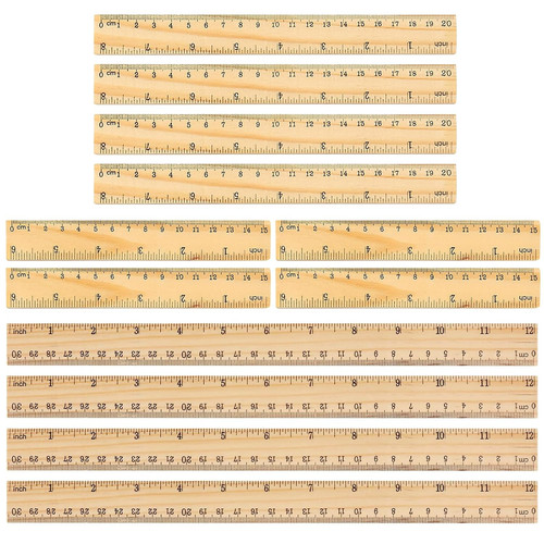 Wooden ruler 12pcs - wooden, ruler,