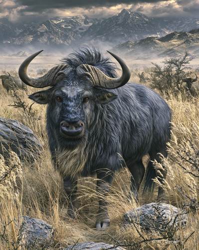 8x10 wildebeest mountain - wildebeest, in