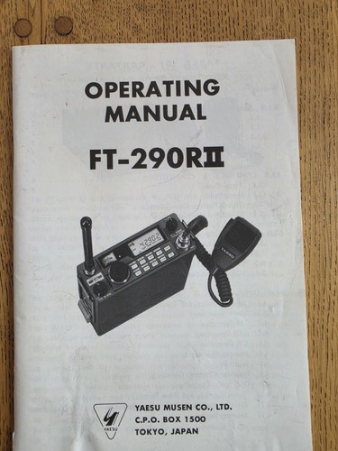 Yaesu 290rii operating - ft-290rii,