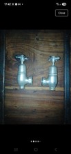 ANTIQUE CHROME GLOBE BATH TAPS
