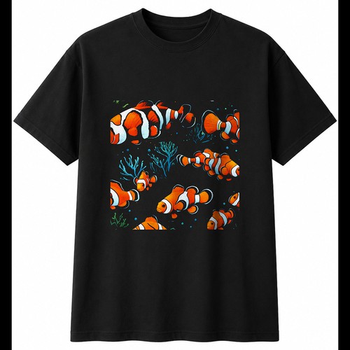 Graphic clownfish glowing mens - graphic,