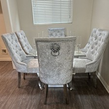 Velvet dining side chair - 1x,
