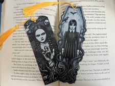 Wednesday Halloween Bookmark Set – Gothic Addams Family Inspired – Spooky Book L