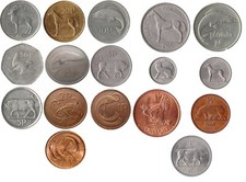IRELAND IRISH DECIMAL COIN COLLECTION  DECIMAL AND PREDECIMAL 17 COINS