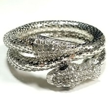 B0005 Silver Tone Rhinestone