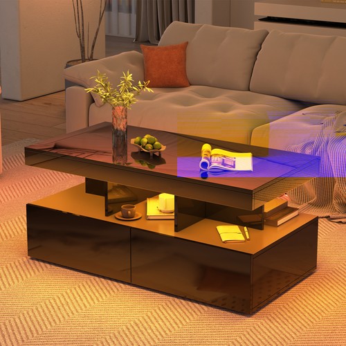 Coffee table with led - with,