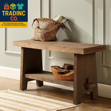 Solid Wood Entryway Bench -