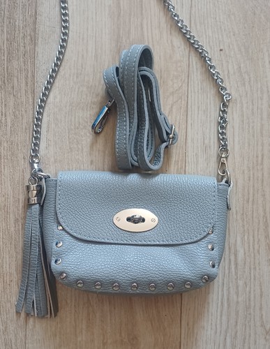 Borse pelle grey leather - borse,