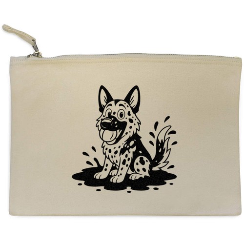 Muddy german shepherd - 'muddy, canvas